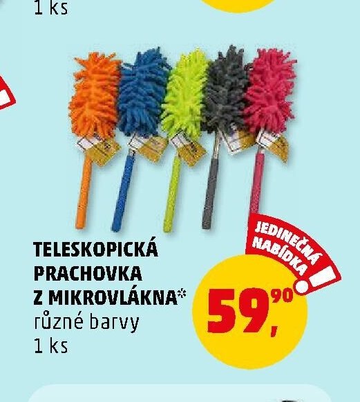 Teleskopická prachovka z mikrovlákna