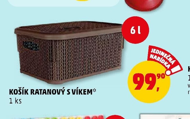 Košík ratanový s víkem