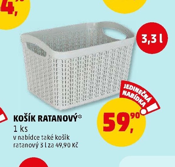 Košík ratanový