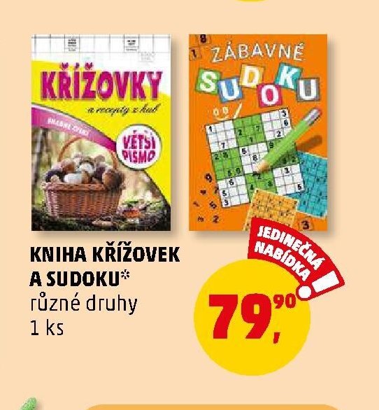 Kniha křížovek a sudoku