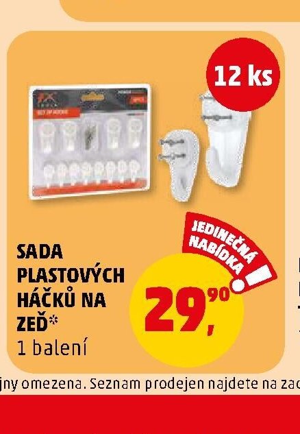 Sada plastových háčků na zeď