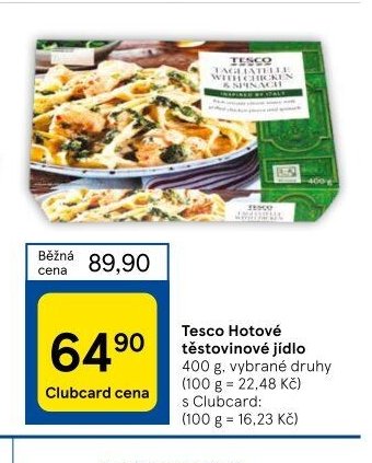 Tesco Hotové těstovinové jídlo