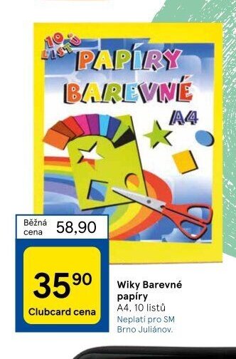 Wiky Barevné papíry A4