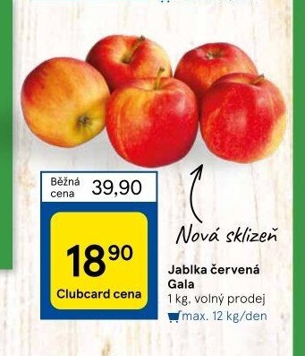 Jablka červená Gala