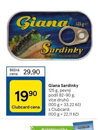 Giana Sardinky 125 g