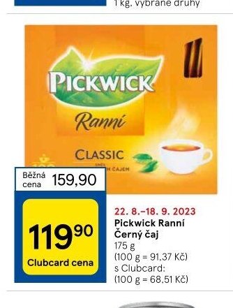 Pickwick Ranní Černý čaj 175 g
