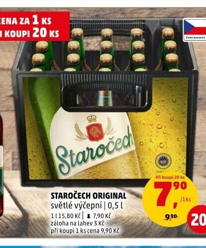 STAROČECH ORIGINAL světlé výčepní 0,5 l