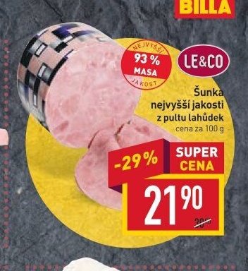 Šunka nejvyšší jakosti z pultu lahůdek