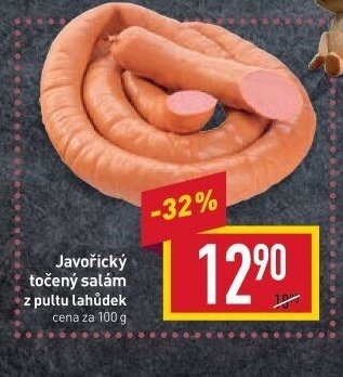 Javořický točený salám z pultu lahůdek