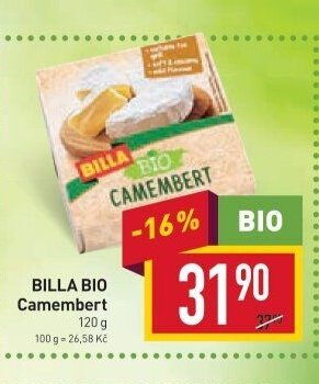 BILLA BIO Camembert