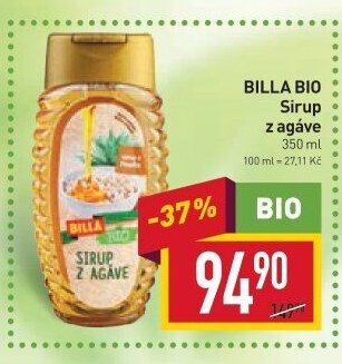 BILLA BIO Sirup z agáve