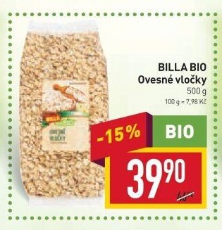 BILLA BIO Ovesné vločky