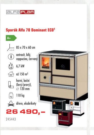 Sporák Alfa 70 Dominant ECO - UNI HOBBY akcniletaky.com
