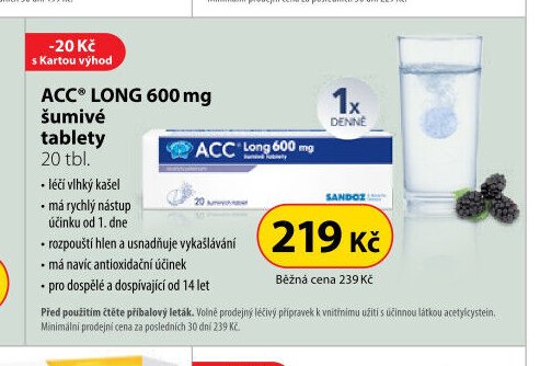 ACC LONG 600 mg šumivé tablety