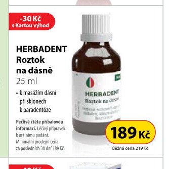 HERBADENT Roztok na dásně 25 ml
