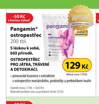Pangamin ostropestřec 200 tbl.