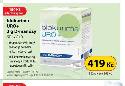 blokurima URO+ 2 g D-manózy 30 sáčků