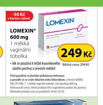 LOMEXIN 600 mg 1 měkká vaginální tobolka
