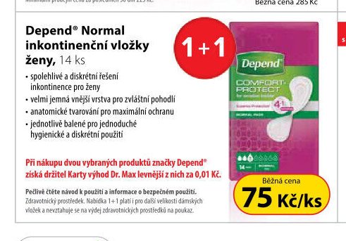 Depend Normal inkontinenční vložky ženy, 14 ks