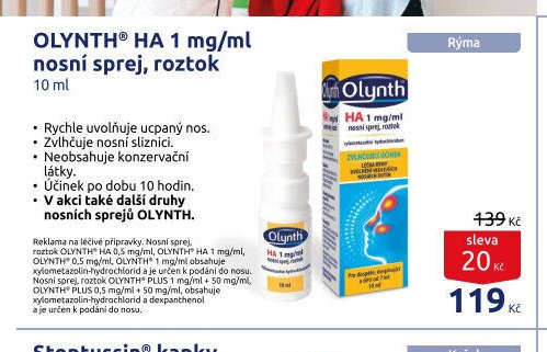 OLYNTH® HA 1 mg/ml nosní sprej, roztok