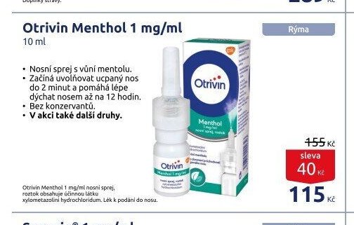 Otrivin Menthol 1 mg/ml