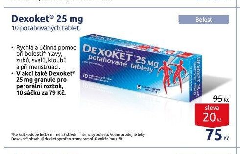 Dexoket 25 mg 10 potahovaných tablet