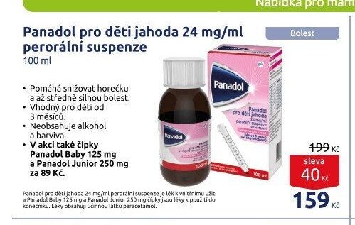 Panadol pro děti jahoda 24 mg/ml perorální suspenze