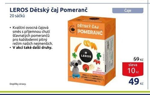 LEROS Dětský čaj Pomeranč