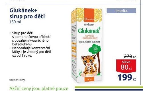 Glukánek+ sirup pro děti