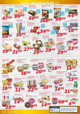 akční leták ESO MARKET 6.9.2023-17.9.2023