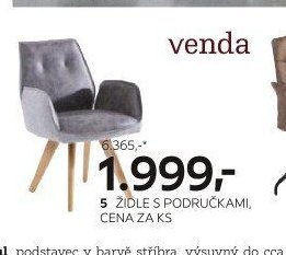 5 ŽIDLE S PODRUČKAMI