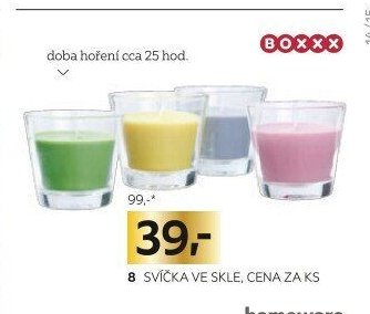 Svíčka ve skle