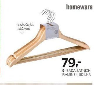 Sada šatních ramínek, 5dílná