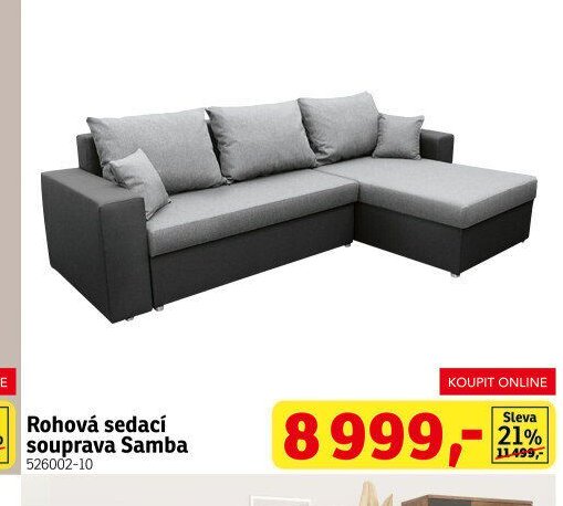 Rohová sedací souprava Samba - ASKO akcniletaky.com