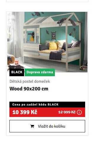 Dětská postel domeček Wood 90x200 cm - ASKO akcniletaky.com
