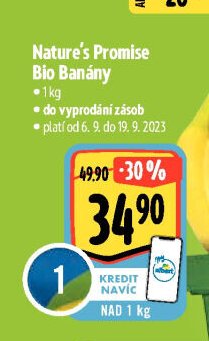 Nature's Promise Bio Banány