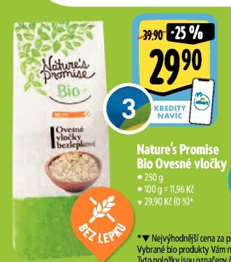 Nature's Promise Bio Ovesné vločky