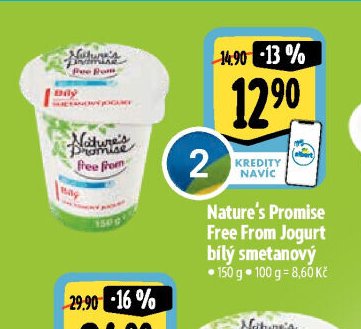 Nature's Promise Free From Jogurt bílý smetanový