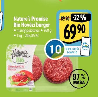 Nature's Promise Bio Hovězí burger