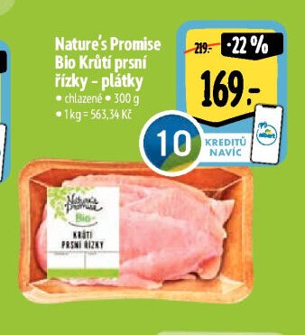 Nature's Promise Bio Krůtí prsní řízky - plátky
