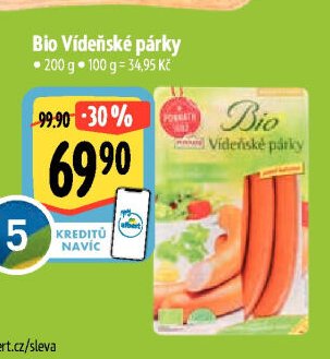 Bio Vídeňské párky