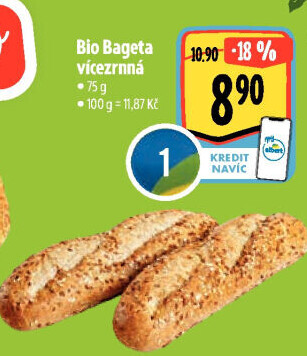 Bageta vícezrnná bio