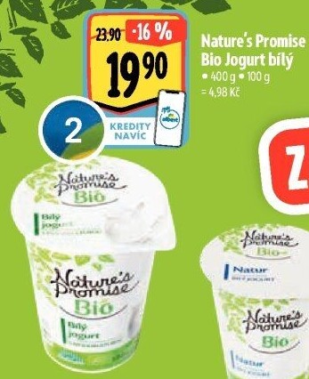 Bílý jogurt Bio Nature'