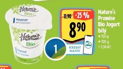 Bílý jogurt Bio Nature'