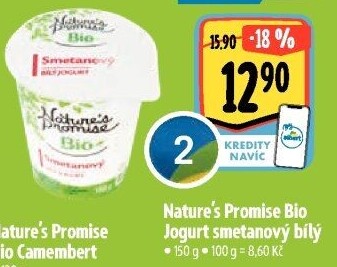 Bílý jogurt smetanový Bio Nature'