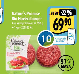 Hovězí burger Bio Nature'