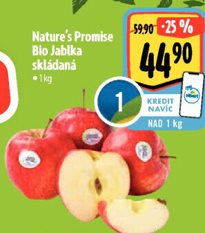 Jablka bio Nature'