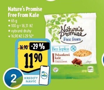 Kaše bez lepku Free From Nature'