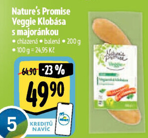 Klobása s majoránkou Veggie Nature'