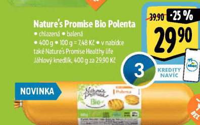 Knedlík polenta bio Nature'